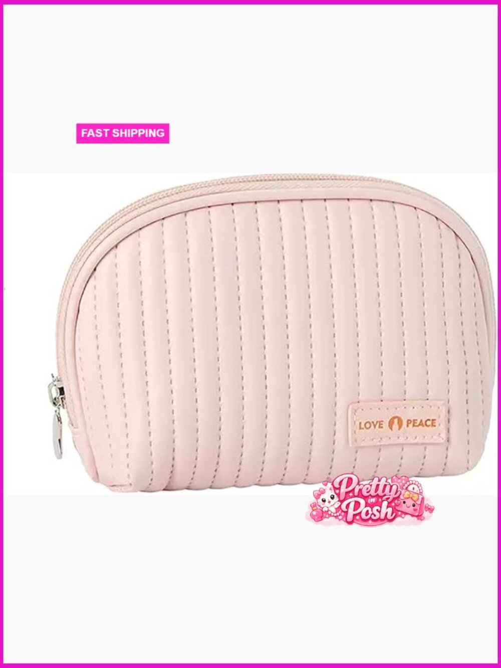PU Leather Mini Cosmetic Bag Waterproof Makeup Organizer with Zipper